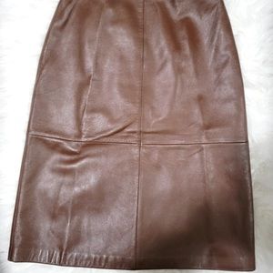 GAP Leather Brown Skirt
